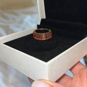 Baublebar size 6 pink gemstone ring